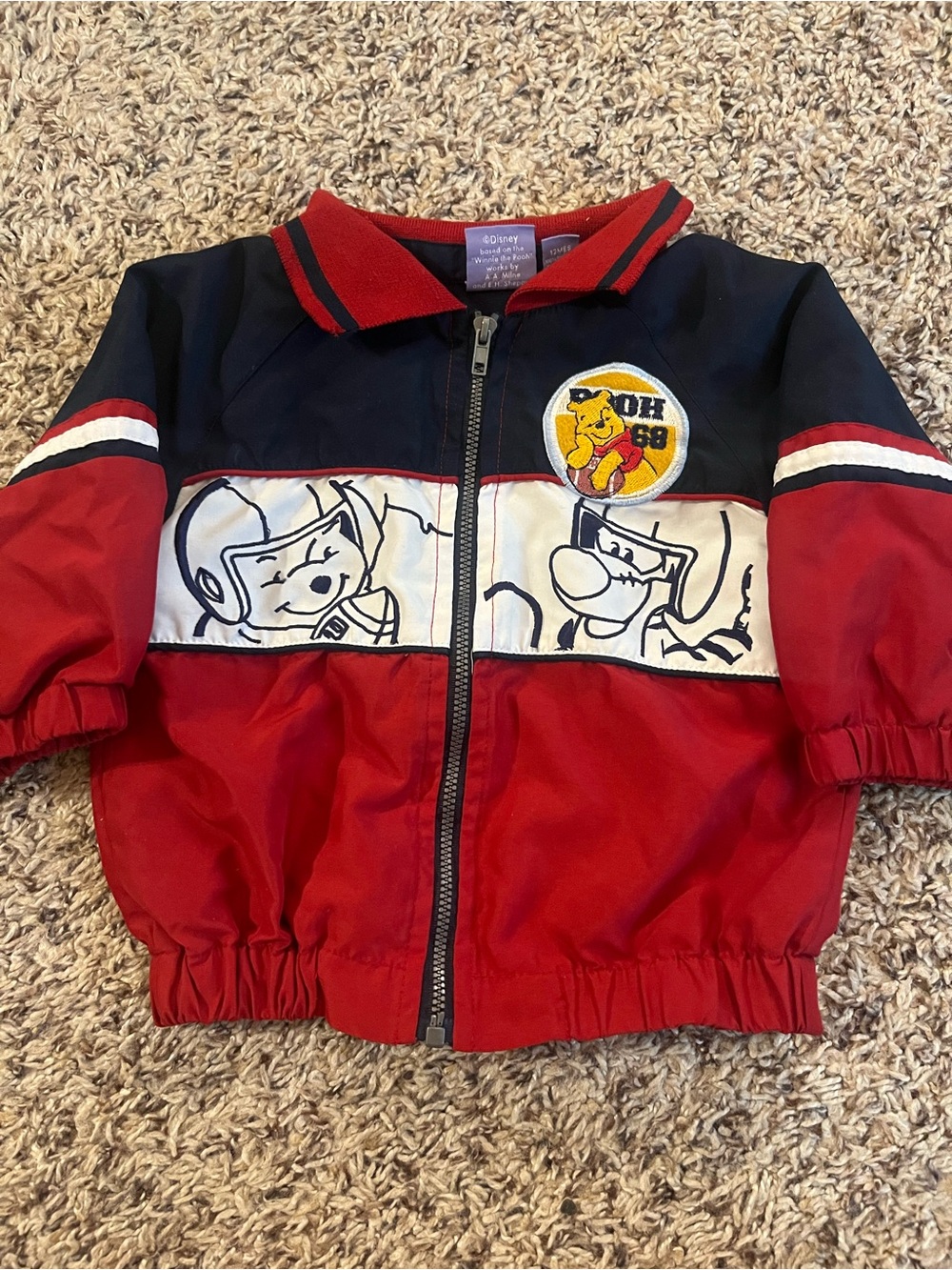 Winnie the Pooh and Tigger Football Jacket/Wind Breaker - Disney, Vintage, Y2K